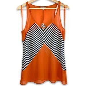 Naked Zebra Striped V Neck Tank Top